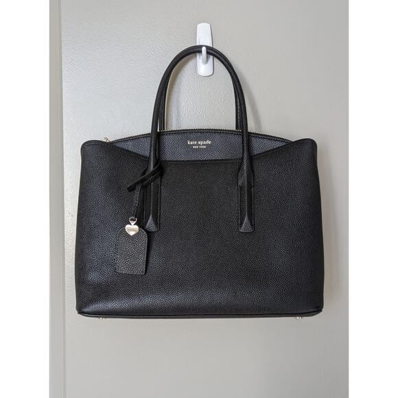 kate spade Handbags - Kate Spade Margaux Medium Satchel Crossbody Bag BLACK $300+ AUTHENTIC